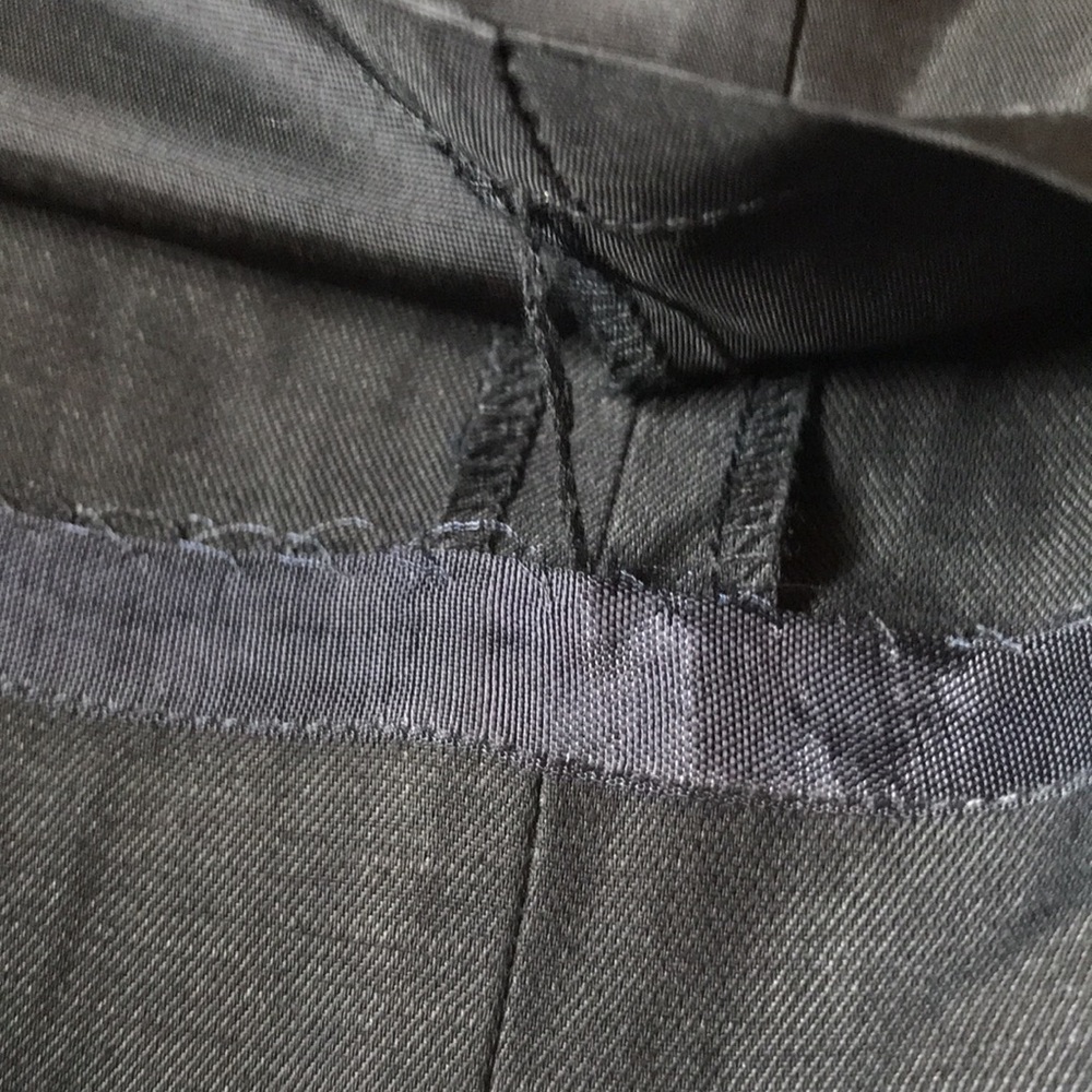 Ann Taylor deep blue linen/rayon lined buttoned wrap skirt EUC - Picture 5 of 7